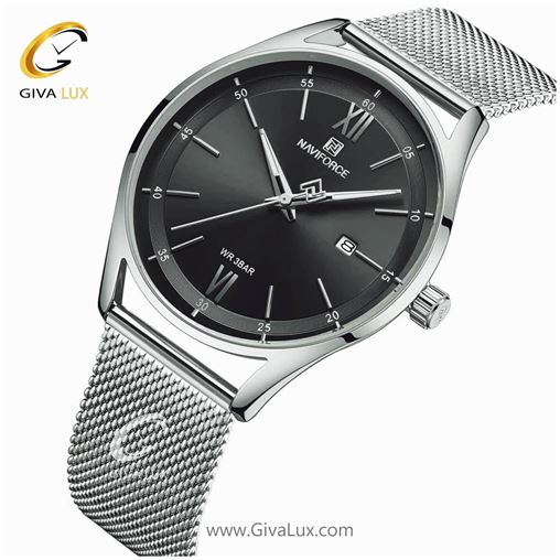 ساعت مچی مردانه بند حصیری نقره ای نوی فورس مدل NF3013 205_3013 (4).jpg